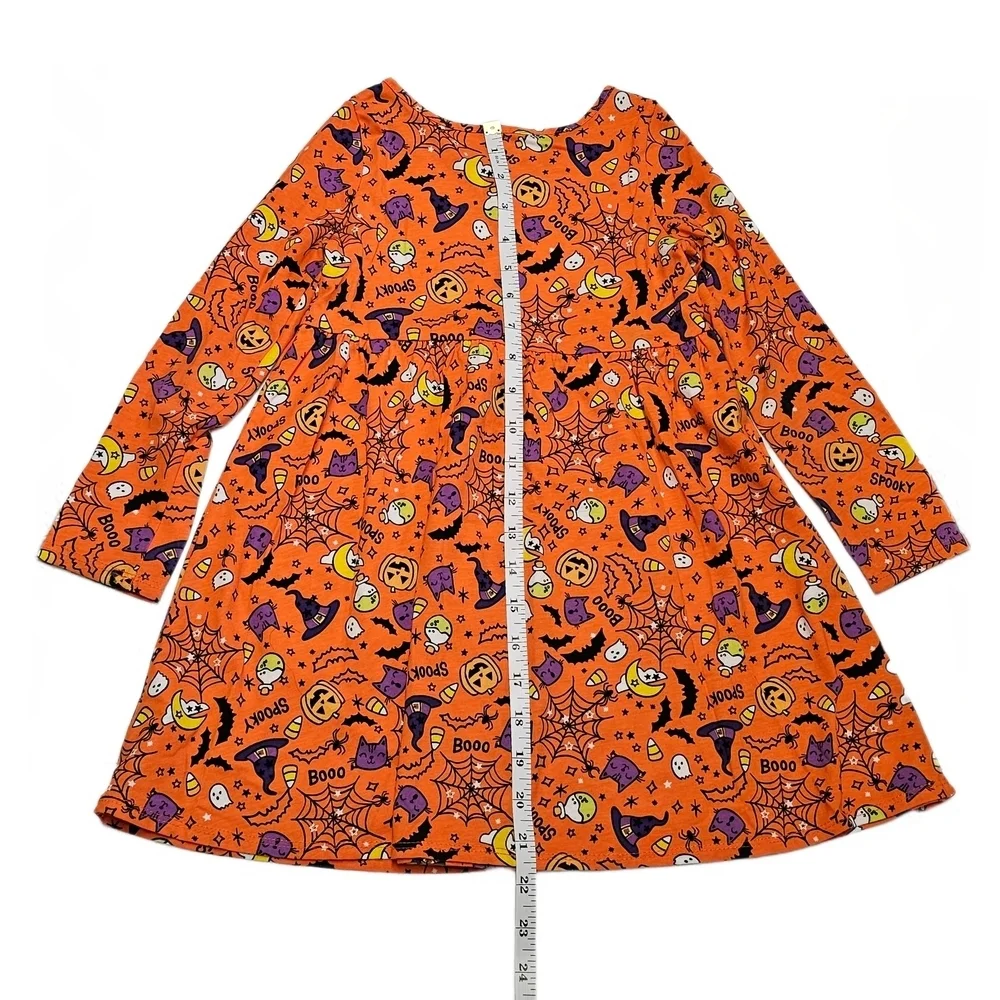 The Childrens Place Halloween Everyday Dress Toddler Girls Orange Whimsy Dress